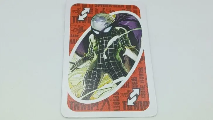 Reverse card in UNO Amazing Spider-Man