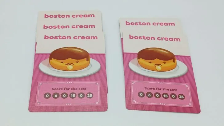 Scoring Boston Cream card in Go Nuts for Donuts