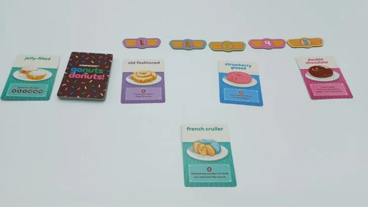 Using a French Cruller card in Go Nuts for Donuts