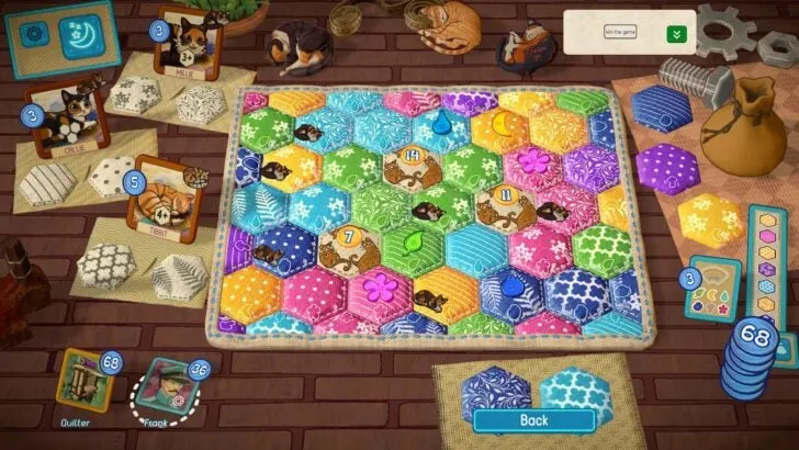 Solution to Frank's second puzzle in Quilts and Cats of Calico