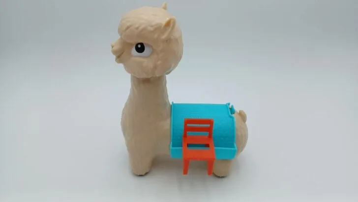 Placing an object on the alpaca