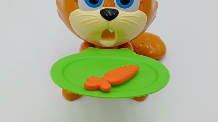 Placing a vegetable on the tray in Picky Kitty