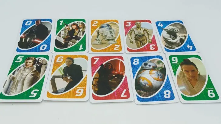 Number cards in UNO Star Wars