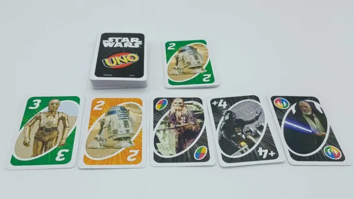 Playing a matching card in UNO Star Wars
