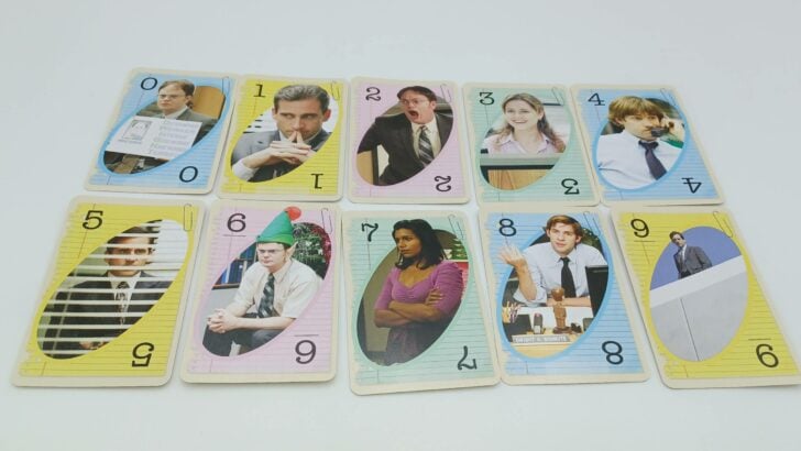 Number cards in UNO The Office