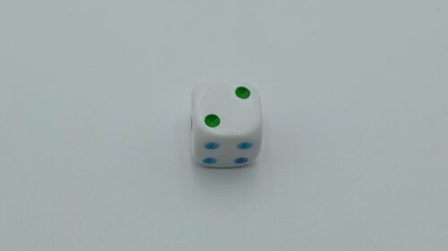 Rolling a green two on the die
